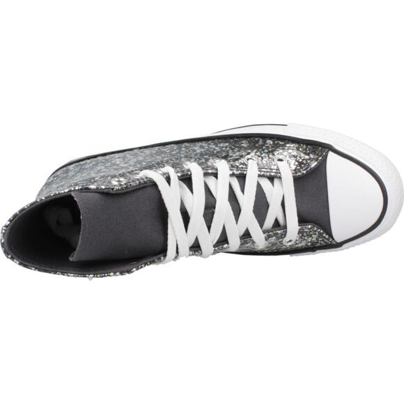 NWT Converse Unisex Big Kid Chuck Taylor All Star Glitter Sneaker, Black 3.5 US - Picture 6 of 7